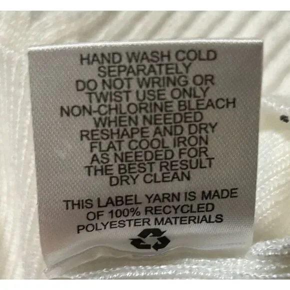 Pink Rose Women’s M Ivory V-Neck Dolman Long Sleeve Soft Comfort Knit Sweater - Picture 5 of 5